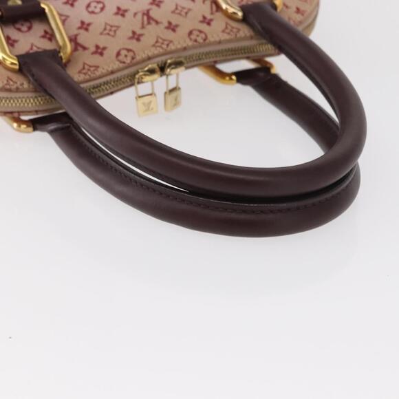 LOUIS VUITTON Monogram Mini Alma Haut Hand Bag Red M92204 LV  LOUIS VUITTON Monogram Mini Alma Haut Hand Bag Red M92204 LV Auth 156384